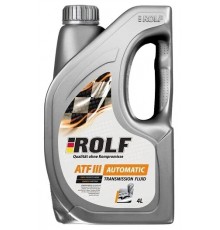 Трансмиссионное масло ROLF ATF III, 4 л пластик
