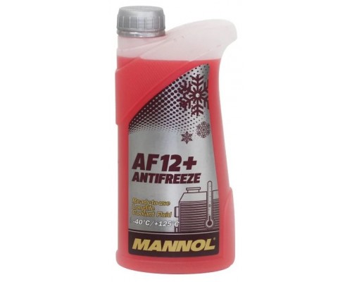 Антифриз Mannol Longlife AF12+ -40°С красный, 1 л