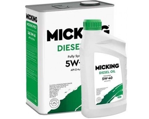 Моторное масло Micking Diesel Oil PRO1 5W-40 акция 4+1, 5 л