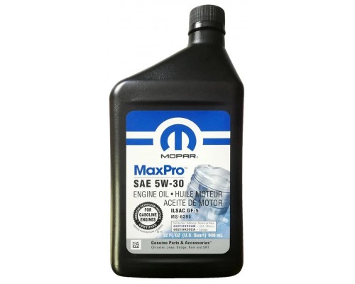 Моторное масло Mopar MaxPro SAE 5W-30, 0.946 л