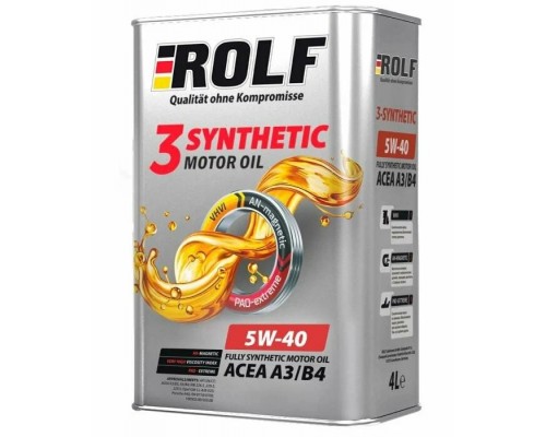 Моторное масло ROLF 3-SYNTHETIC 5W-30, 4 л