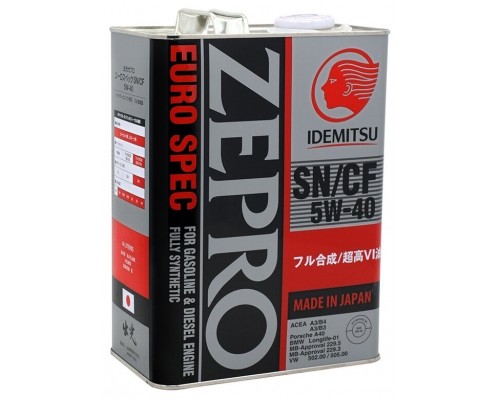 Моторное масло IDEMITSU Zepro Euro Spec 5W-40, 4 л