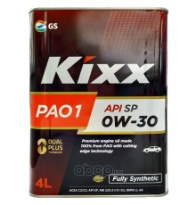 Моторное масло Kixx PAO1 SP 0W-30, 4 л