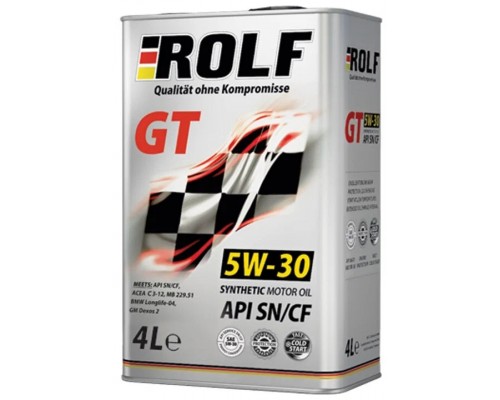 Моторное масло ROLF GT SAE 5W-30, 4 л