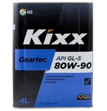 Трансмиссионное масло Kixx Geartec GL-5 80W-90, 4 л