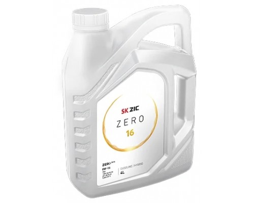 Моторное масло ZIC ZERO 16 0W-16, 4 л