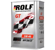 Моторное масло ROLF GT SAE 5W-40, 4 л