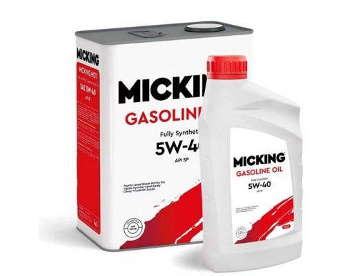 Моторное масло Micking Gasoline Oil MG1 5W-40 акция 4+1, 5 л
