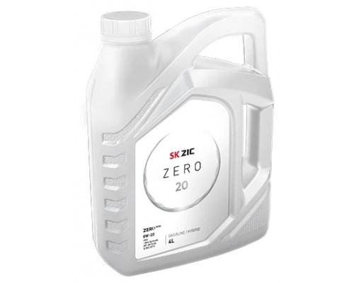 Моторное масло ZIC ZERO 20 0W-20, 4 л