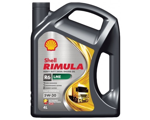 Моторное масло SHELL Rimula R6 LME 5W-30, 4 л